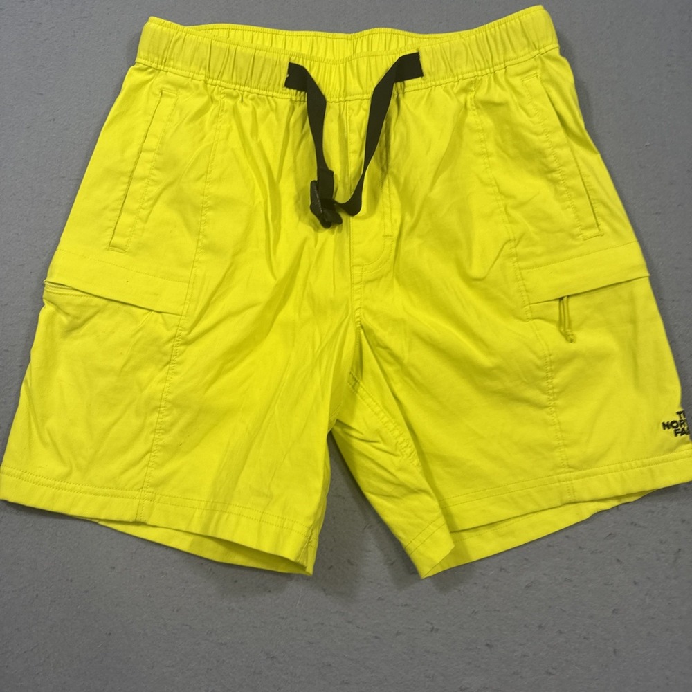 The North Face Class V Shorts Mens S/P neon Belted Cargo Hiking Outdoor Nylon